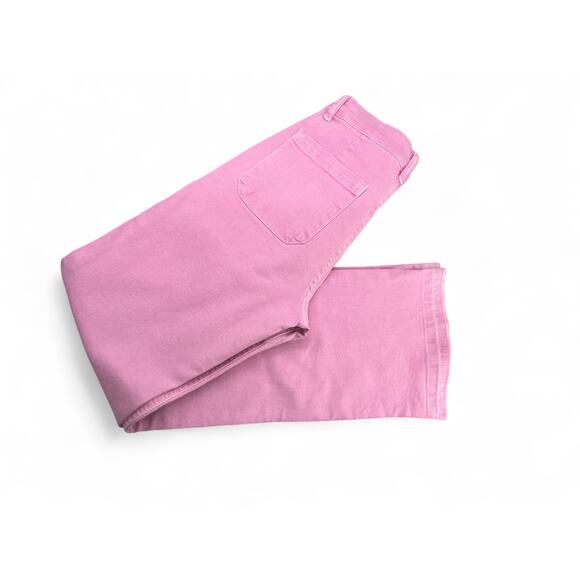 ZARA 13-14 Girls Denim Chino Wide Leg Utility Pink Trouser Jeans - Picture 6 of 6